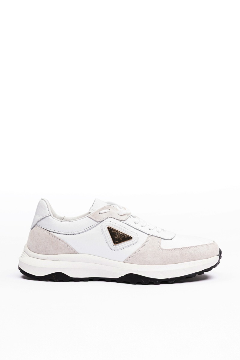 1901 BEYAZ SPOR HAKİKİ DERİ GÜNLÜK SPOR AYAKKABISI