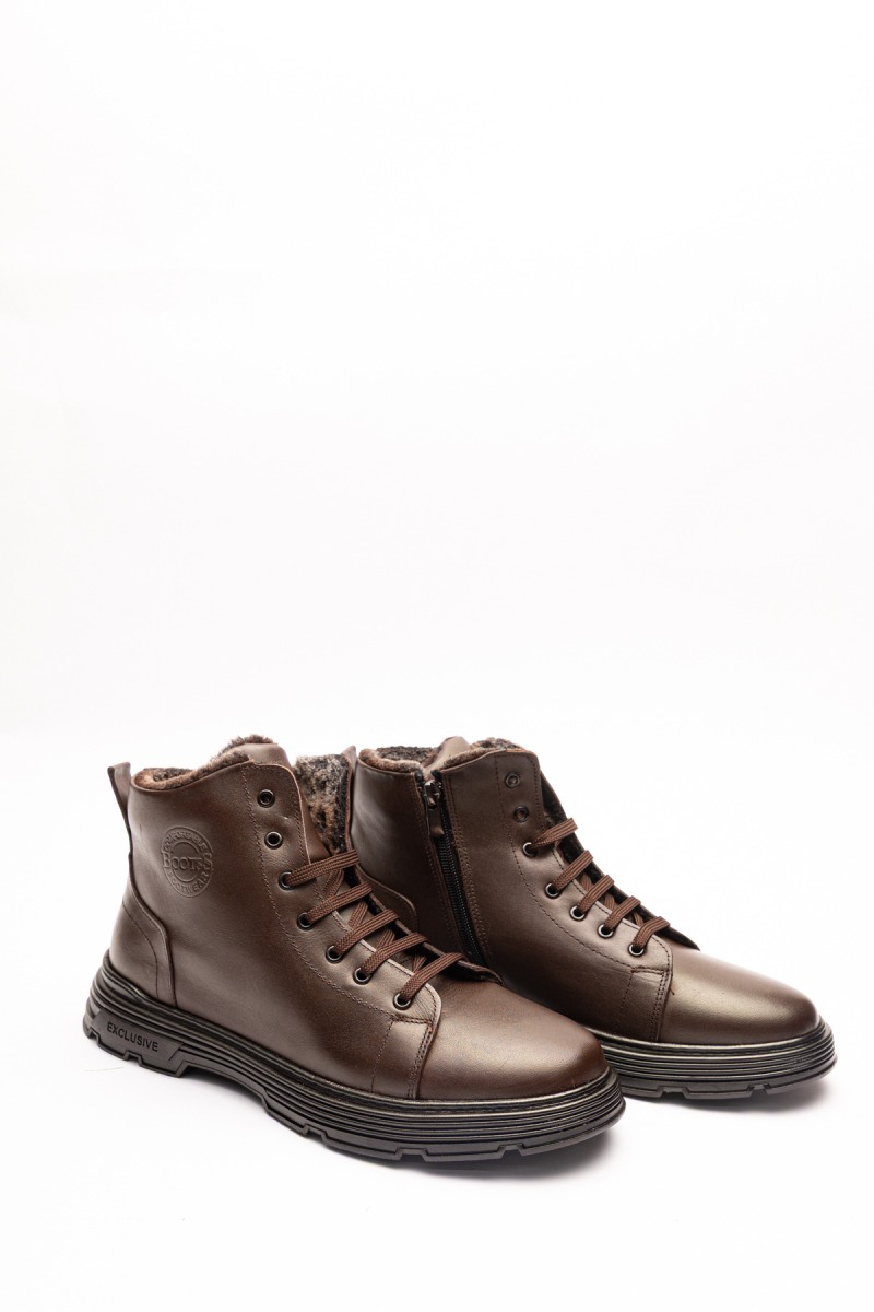 1458 HAKİKİ DERİ KAHVE ERKEK BOT