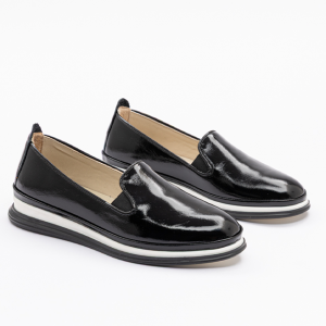 YT 112 SİYAH RUGAN DERİ BABET SYH-BYZ TABANLI AYAKKABI