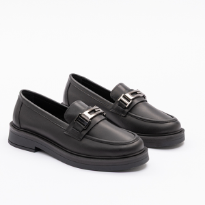 2123 Kadın Siyah Loafer Ayakkabı