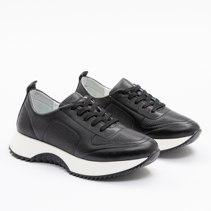 YT 6313 Kadın Siyah Spor Termo Tabanlı Ayakkabı