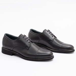 061 Siyah Baskılı Erkek Klasik Ayakkabı