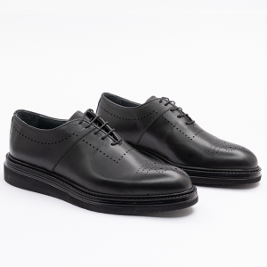 01 Siyah Erkek Klasik Deri Ayakkabı